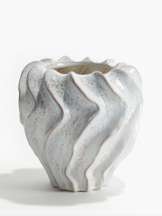 Other - White Sculptural Ceramic Vase - Home Art
